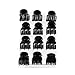 12 pcs Black Plastic Small Mini Hair Claws Clips Grips Hair Accessories By Mytoptrendz®
