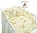 BlueberryShop 3 Piece Duvet, Pillow Covers and Bumper Bedding Set for Baby Cot, 120 cm Length x 90 cm Width, Cream Giraffe
