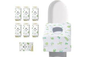 ANBOSE Housse de siège de toilette jetable, 60 pièces de papier hygiénique imperméable, paquet indépendant de housses de siège de toilette de voyage pour les toilettes publiques et les hôpitaux