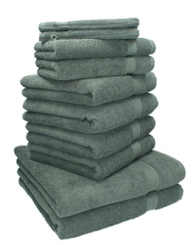 Betz 10 tlg. Handtuch-Set 2 Duschtücher 4 Handtücher 2 Gästetücher 2 Waschhandschuhe 100% Baumwolle PREMIUM - 2
