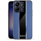 Zebana Xiaomi Poco C65 ile Uyumlu Kılıf Zebana Premium Deri Kılıf Mavi