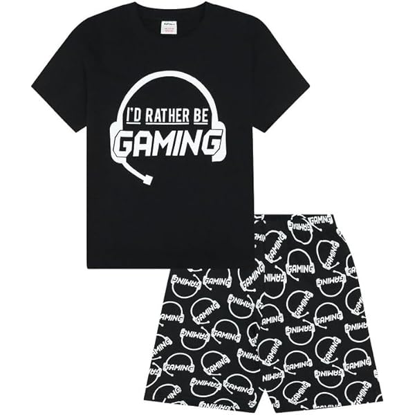 Pigiama Per Ragazzi 11-16 Anni - Nero, Con Stampa Smiley E Cuffie, 100% Cotone, Lavabile In Lavatrice - Foto 2