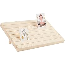 NBEADS 7 Slots Houten Oorbel Display Stands, Houten Oorbel Kaarthouder met 2 Afneembare Pinnen Sieraden Oorbel Display Oorbel Houder Organizer voor Verkoop, 29 x 19 cm