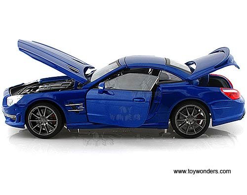 Maisto Premiere Mercedes Benz Sl 63 Amg Hard Top (2012, 1/18 Scale Diecast Model Car, Blue) 36199 Diecast Motorcycles And Cars