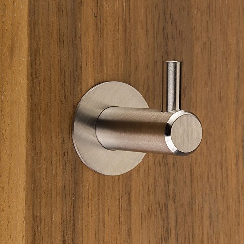 Exklusiver SO-TECH® Garderobenhaken „Cora“ Größe 3 echt Edelstahl Kleiderhaken Mantelhaken Wandhaken - 2