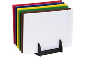 Hygiplas Colour Coded Chopping Board Set with Rack & Wall Chart 6 Pieces