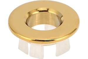 TOPINCN Otwór na Zlew Okrągły, Umywalka łazienkowa Zlew Pokrywa Przelewowa Dekoracja Zlewu Kuchennego Zapasowy Otwór Pierścień łazienka Artykuły Domowe do łazienki(złoto)