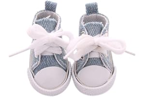 Aeromdale Puppen-Canvas-Schuhe, einfarbig, 5 cm, Schuhe für 36,7 cm Puppe, 1/6 Puppe, Mädchen, Spielzeug, Geschenk, Blau C, 1 Paar