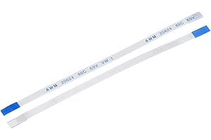 sourcing map FFC - Cavo a nastro piatto flessibile, 6 pin, passo 0,5 mm, lunghezza 100 mm (tipo B) per stampante LCD 3D, fotocamera, DVD, TV, laptop, audio, confezione da 10