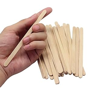 SelfTek 100Pcs Wooden Wax Applicator Spatulas Sticks Hair Removal Stick - Image 2