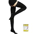 Beister Medical Closed Toe Thigh High Compression Stockings with Silicone Band for Women & Men, Firm 20-30 mmHg Graduated Support for Varicose Veins, Edema, Flight （1 Pair）