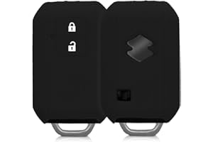 kwmobile Pokrowiec na klucze kompatybilny z Suzuki 2-przyciskowy kluczyk samochodowy bez kluczyka Go, miękki silikonowy uchwyt na kluczyki samochodowe, czarny