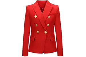 BAIXIAOCHI Chaqueta De Mujer OtoñO E Invierno Traje PequeñO Traje De Pata De Gallo Chaqueta Corta De Doble Botonadura