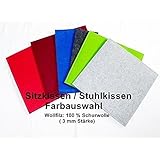 WunschFarbe - Sitzkissen aus Wollfilz, Stuhlkissen, Bankauflage