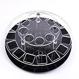 Acryl Make-Up Kosmetik Lippenstift Display-Ständer Kunststoff Transparent - Kann Um 360 ° Gedreht Werden - Aufbewahrungsbox Für Lippenstifte Display Organizer - Quadratisches Loch Plus Rundes Loch,L