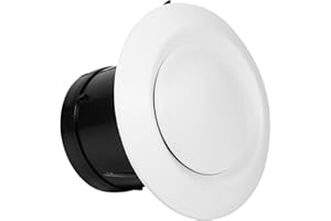 TBEST Couvercle de Conduit de Ventilation, 75mm Valve à Disque, Air Vent Cover Réglable，Aeration Reglable Couvercle De Grille D'évacuation Air, Grille de Ventilation de Capot de Tuyau d'air d'alimentation