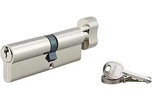 Cilindro europeo per serratura a pomolo SA 40Bx50mm, anti estrazione, nichel, 3 chiavi - THIRARD