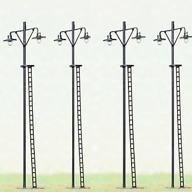 Milaget Modèle de Train Échelle 1:87 Ornement Miniature Table Micro Paysage Modèle 5 Pcs 3 Lumières Lampes