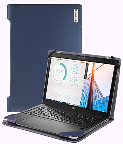 Broonel - Profile Series - Blue Leather Luxury Laptop Case For The Dell Latitude 3580 15 Inch