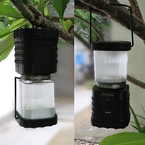InnooLight LED Camping Laterne 300lm tragbar, 3 Helligkeitsstufe, Batteriebetrieben, IP65, stoßfest, rutschfest, Wasserdicht Campinglampe Campingleuchte für Wandern, Notfall, Hurrikane, Ausfälle - 7