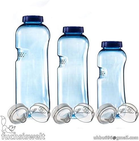 0.5 L + 0.75 L + 1 Tritan Drinking Water Bottles Bottle BPA - free 3 x Sports Bicycle Wellness