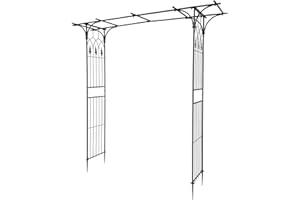 LEADZM Arche en Fer forgé Arche de Cour Arche de Jardin adaptée aux Plantes grimpantes Arrangement de Mariage de pelouse