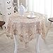 Produktbild TaiXiuHome gestickte europäische Spitze Tischdecke Kaffee/Dinning/TV Tischdecke Tuch Quadrat ca. 24x24 Zoll (60x60cm)