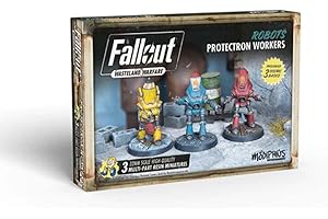 Modiphius Entertainment | Fallout Wasteland Warfare | Robots: Protectron Workers | Miniatures | Unpainted