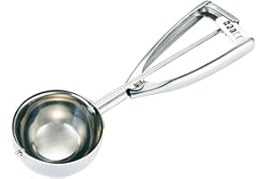 Fayonnir Fayomir Eisportionierer Edelstahl - Eisportionierer Groß - 6CM Durchmesser - Eislöffel mit Auslöser - für Eiscreme, Plätzchen, Kuchen Teig, Cupcake, Muffin, Frikadelle, Pfannkuchen