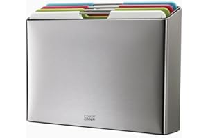 Joseph Joseph Folio Steel Chopping Board, Set of 4, Stainless Steel, Multicolour, Large
