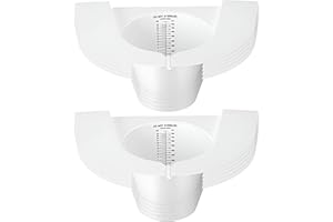 TIFANSO 10 pcs Specimen Collector Pan – Reusable Urine Collection Hat 27oz/800ml Graduated Specimen Cup with Pour Spout for Toilet, Stool & Vomit Sample Collection – Medical Specimen Collector Container