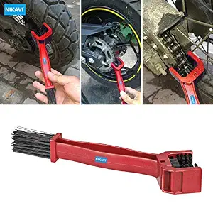 NIKAVI Universal Motorcycle Chain Cleaning Brush (Red)