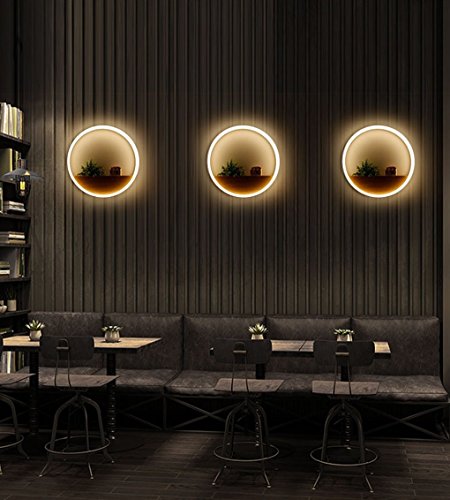 Wall Lamp Led Round Modern Simplicity Creative Personality Warmth Decoration Bedroom Study Restaurant Bedside Living Room Wall Lamp Monochromatic Light Easy To Clean Size Diameter 30cm Buy Online In