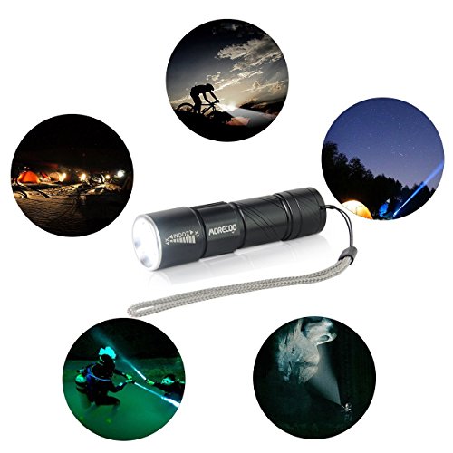 LED Fahrradbeleuchtung Mini-Taschenlampe, MORECOO Fahrradlampe mit Fahrradhalter und Rücklicht, CREE Taschenlampe mit USB Wiederaufladbare für Berg-Radfahren, Camping und täglichen Gebrauch usw. [3 Licht-Modi] (Schwarz) - 2