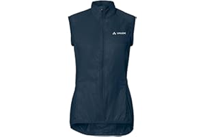 VAUDE Women's Matera Air Vest - Atmungsaktive Damen-Windweste aus recycelten Materialien für das Radfahren mit Rückentasche