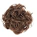 Kissmywig Messy Curly Hair Buns for Women Synthetic Fibre Light Brown