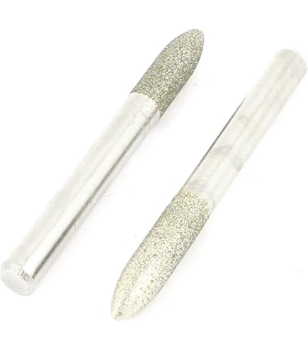 QUARKZMAN 6mm Tige 16mm Diamètre Mandrel Monté Meulage Pierres X 12PCS Cylindre Forme Pour Meulage Et Polissage, [Rose