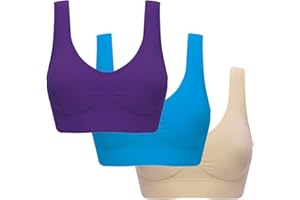 LUCKME 5PC Women Sports Bra for Large Breasts Ultra-Thin Full Cup Yoga Bra Solid New Seamless Sports Style Crop Tops Vest Comfort Stretch Bras Shapewear