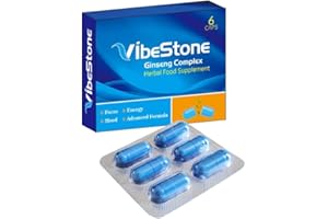 Ultra Strong VIBESTONE Blue™.6 x 500mg Pills - Herbal Supplement, Performance Enhancing Supplements for Energy, Stamina and Endurance.