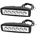 Produktbild 2 Stück WEIß (18 W 6 LED Arbeitsleuchte Abstrahlwinkel Lampe Strahler SUV ATV Offroad, DC 12 V