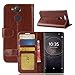 Produktbild Vicstar Sony Xperia XA2 Hülle, Sony Xperia XA2 Tasche Premium PU Leder Flip Case Ledertasche Dünn Schutzhülle mit Kartensteck Plätzen und Faltbare Ständer Handyhülle für Sony Xperia XA2
