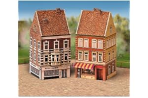 HMV HAMBURGER MODELLBAUBOGEN VERLAG Aue-Verlag 9 x 9 x 18 cm Old Town-Set Modellsatz (3-teilig).