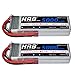Price comparison product image HRB 2pack 4S 14.8v 5000mAh 50C Lipo Battery T Connector for Mikado LOGO500 ALIGN T-REX550 600 GAUI X5 Outrage 550 Hirobo SDX FPV Heli