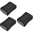 pjp electronics HDMI to HDMI Joiner Coupler (3 Pack) Hdmi Joiner Female to Female Extender 4K Resolution, 60Hz HD 1080p