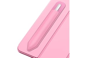 MoKo Funda para Apple Pencil Pro, Apple Pencil (USB-C), Apple Pencil 1ª/2ª Generación, Funda Elástica Adhesiva de Bolsillo para Lápiz Fijar a Funda de iPad para Lápices Stylus, Flor Rosa