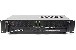 VONYX VXA-3000 MKII PA System Amplifier - 3000W Professional PA Amplifiers for DJs, Bands, and Events, Dual Channel Power Amplifier with Advanced Cooling System - DJ PA Systems - Stereo & Bridge Mode