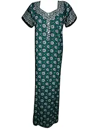 Indiatrendzs Ladies Nightwear Cotton Printed Summer Nighty For Women