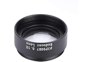 Pixco Focal Reducer Gso 1.25 0.5X Focal Length Reducer 1.25 Thread Other Accessories for Telescopes 1.25 Inch 0.5X Focal Length Reducer Thread M28 Lens Accessory
