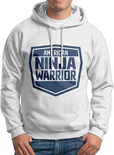American Ninja Warrior Famous Sports Hoodie Sweatshirt Man's White -  Black - 