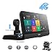 Produktbild Auto DVR Kamera, ANSTAR Pro 4G Auto DVR Kamera GPS 8" Android 5.1 FHD 1080 P Wifi Videorecorder Dash Cam Parkplatz Überwachung Dual Lens